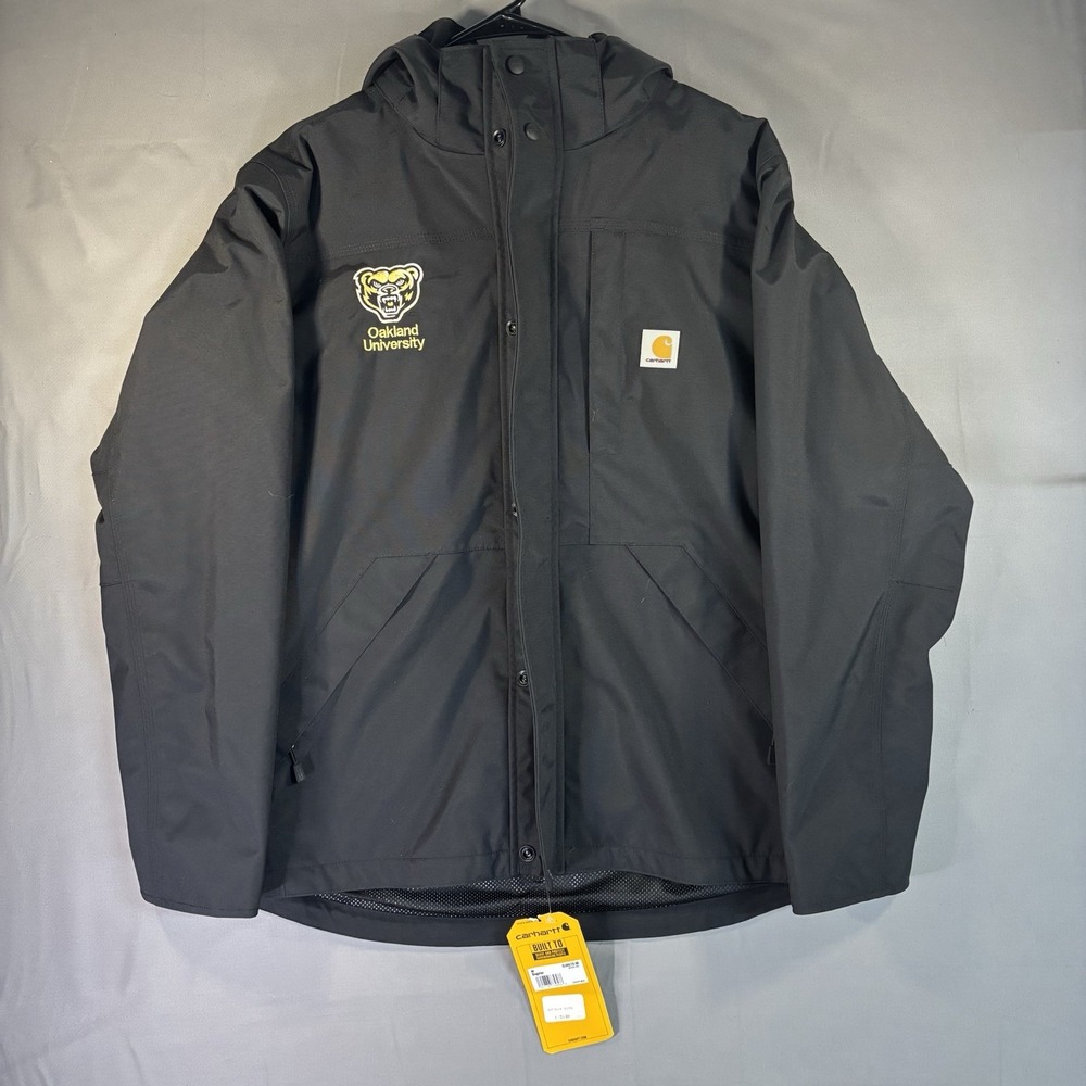 Carhartt Storm Defender Jacket Black OJ4670-M Medium Loose Waterproof Oakland U